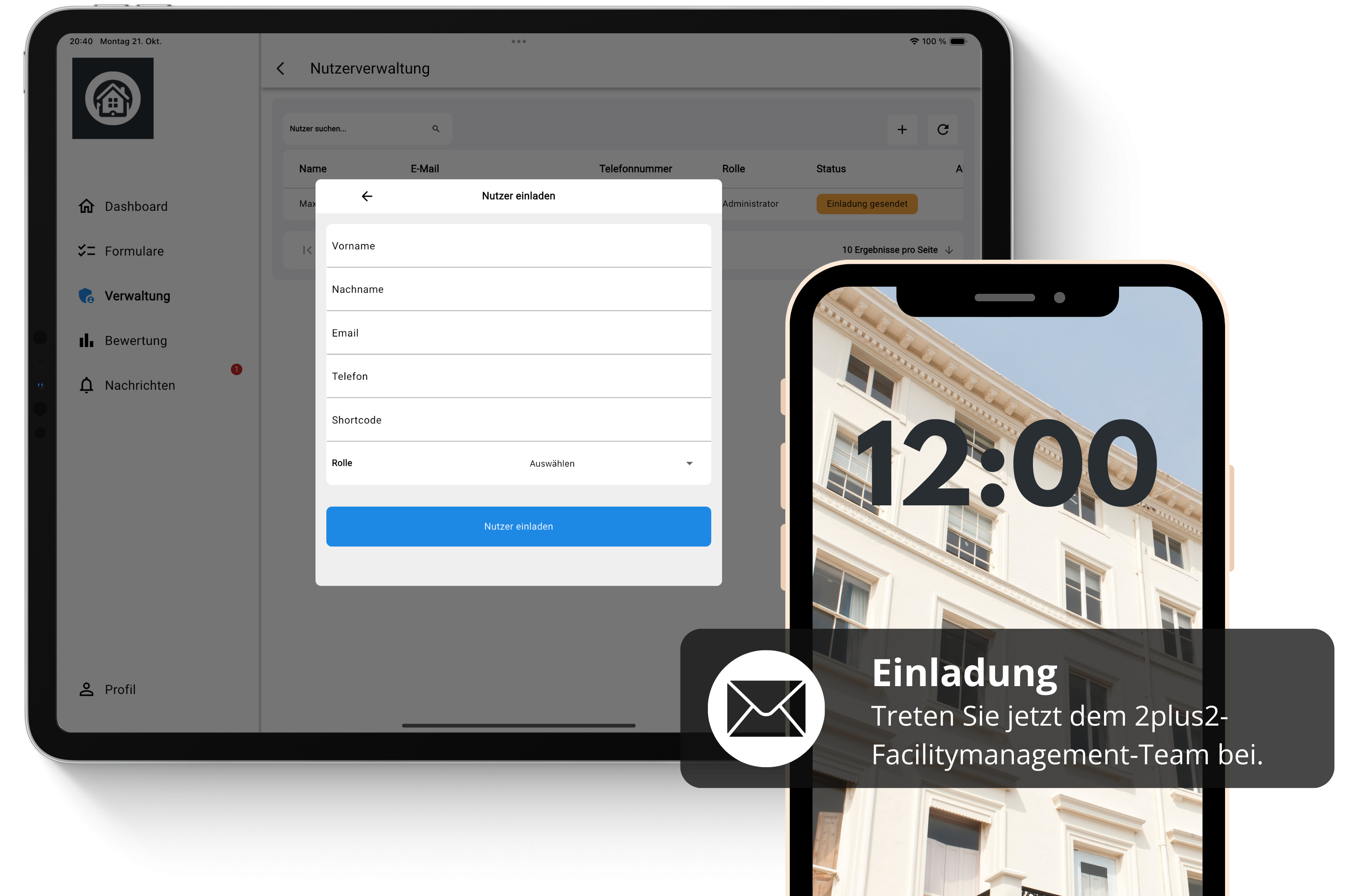 Selbstständiges hinzufügen von Nutzern und Team-Verwaltung