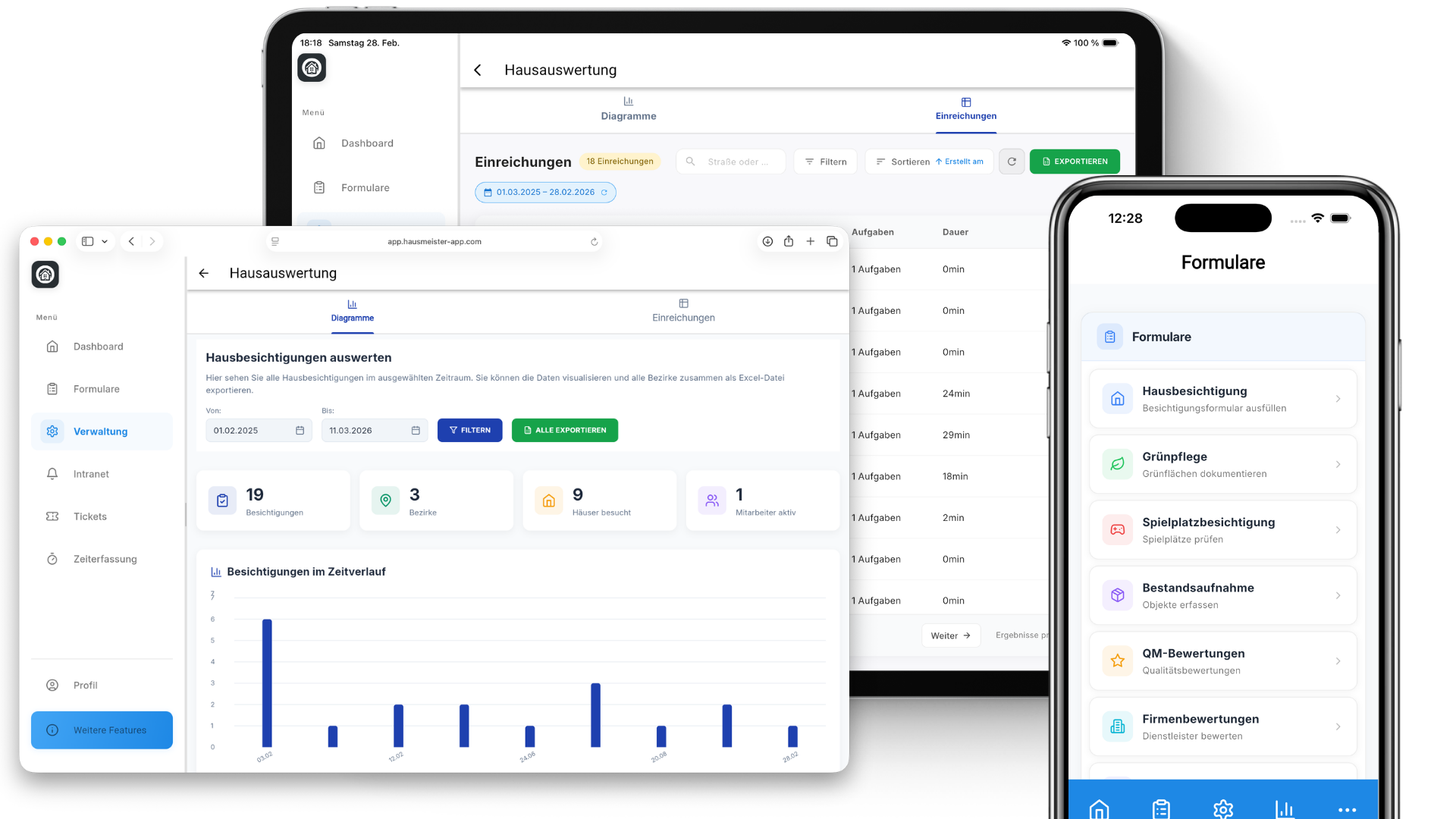 Digitale Hauskontrollen und Dokumentationsnachweis für Hausmeister.